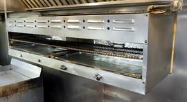 Stainless Steel Natural Gas Salamander With 4 Burners, 19" x 72" x 15"