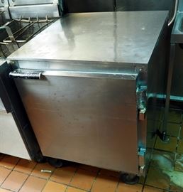 Stainless Steel Electric Cooler Single Door, 36" x 27" x 30", On Wheels