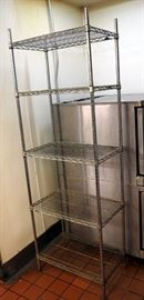 Stainless Steel Storage Rack With 5 Adjustable Shelves 87" x 30" x 18"