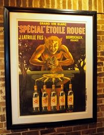French Grand Vin Blanc, Framed And Matted Poster, 54" x 41"