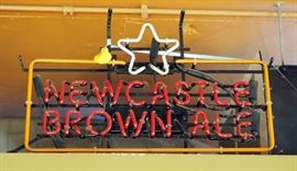 New Castle Brown Ale Florescent Neon Bar Light