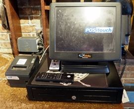 Positouch Point Of Sale Electronic Registers, Qty 4, Includes Receipt Printers, Cash Drawers Qty 2