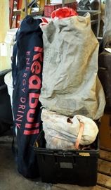 Red Bull Exterior Canopy With Legs, Supports And Strapping