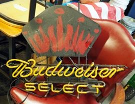 Budweiser Select Neon Electric Bar Sign, Approx 18" x 28