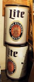 Miller Lite Beer Insulated Cooler Displays, 34" Tall, Qty 2