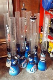 Coors Lite And Miller Lite 100oz Tower Beer Dispensers, Qty 9