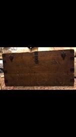 FAB Antique trunk - makes a wonderful coffee table.  This trunk has traveled!  There are markings from France, NYC, and New Orleans.