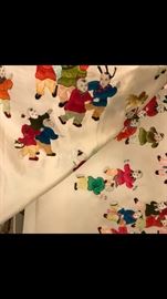 “100 Boys” - hand stitched on silk - from Hong Kong. Wall hanging or runner 