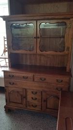 Solid Maple china hutch.