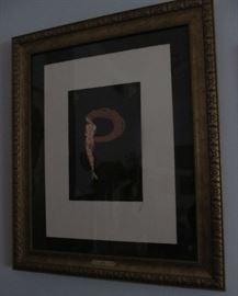 Erte' signed serigraph alphabet series