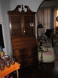 1920's Governor Winthrop mahogany secretary bookcase