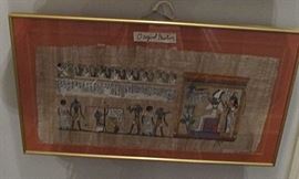 Original Egyptian painting on  papyrus 