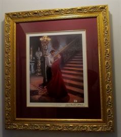 signed lithograph,very large, beautifully presented .