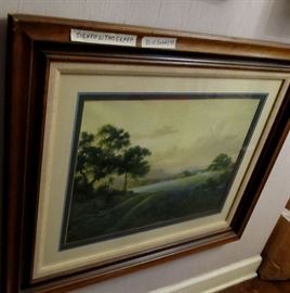 signed lithograph looks like bluebonnets 