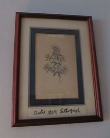 antique 1809 original lithograph