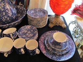 Calico Blue & White dinnerware by Staffordshire