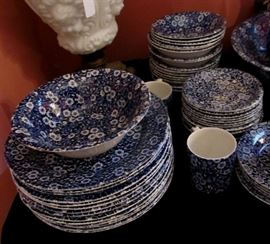 Calico Blue & White dinnerware by Staffordshire