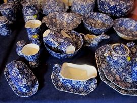 Calico Blue & White dinnerware by Staffordshire