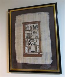 Egyptian painting on papyrus