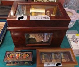 music boxes gathered together
