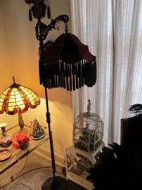 20th. c. ladies boudoir lamp red bulb