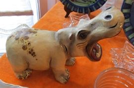 paper mache hippo 