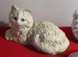 20th. c. cast iron cat door stop