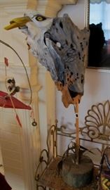 Artist signed bird carving 