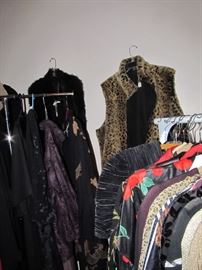 Part of the Huge Collection of ladies famous designer label clothes, St. John, Chico, Neiman Marcus, Saks etc. , purses, shoes, lingerie, etc. only part of it photographed. 