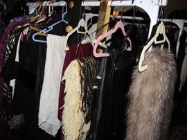 Part of the Huge Collection of ladies famous designer label clothes, St. John, Chico, Neiman Marcus, Saks etc. , purses, shoes, lingerie, etc. only part of it photographed. 