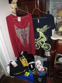 Part of the Huge Collection of ladies famous designer label clothes, St. John, Chico, Neiman Marcus, Saks etc. , purses, shoes, lingerie, etc. only part of it photographed. 