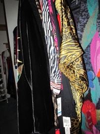 Part of the Huge Collection of ladies famous designer label clothes, St. John, Chico, Neiman Marcus, Saks etc. , purses, shoes, lingerie, etc. only part of it photographed. 