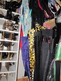 Part of the Huge Collection of ladies famous designer label clothes, St. John, Chico, Neiman Marcus, Saks etc. , purses, shoes, lingerie, etc. only part of it photographed. 
