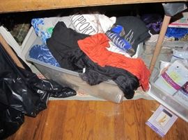 Part of the Huge Collection of ladies famous designer label clothes, St. John, Chico, Neiman Marcus, Saks etc. , purses, shoes, lingerie, etc. only part of it photographed. 