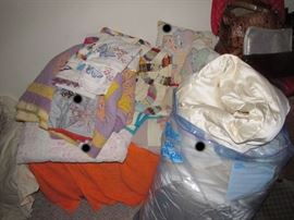 Quilts & satin sheets