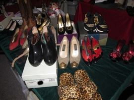 Part of the Huge Collection of ladies famous designer label clothes, St. John, Chico, Neiman Marcus, Saks etc. , purses, shoes, lingerie, etc. only part of it photographed. 