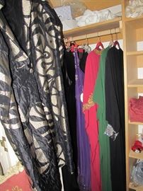 Part of the Huge Collection of ladies famous designer label clothes, St. John, Chico, Neiman Marcus, Saks etc. , purses, shoes, lingerie, etc. only part of it photographed. 