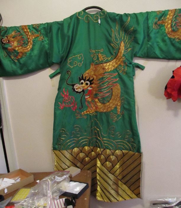 Chinese silk dragon robe