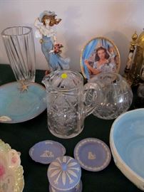 misc. Wedgwood, cut glass, etc.