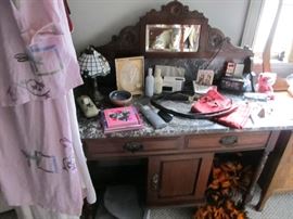 Marble top wash stand