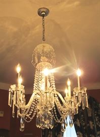 Beautiful crystal chandelier cannot be uninstalled until Monday