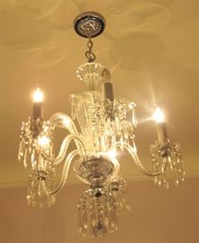 Beautiful crystal chandelier cannot be uninstalled until Monday