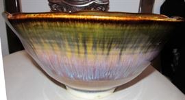 Pottery bowl signed