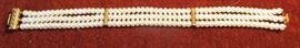 fresh water pearl bracelet with 14K gold clasp