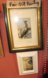 miniature pelican paintings