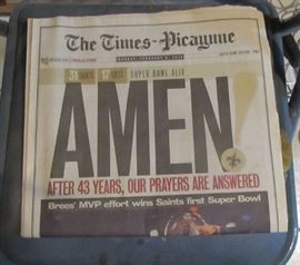 Saints Superbowl newspaper