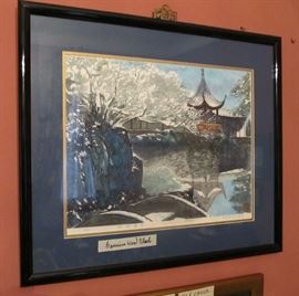 Genuine signed Japanese woodblock print 