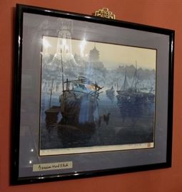 Genuine signed Japanese woodblock print 