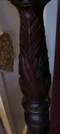 Highly carved Chippendale style Cheval Mirror, ball & claw feet. 