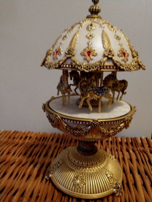The Faberge Imperial Musical Horse Carousel Egg - Franklin Mint 